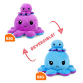 TeeTurtle: Big Reversible Octopus Plush - Purple & Blue