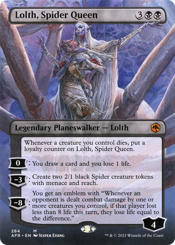 Magic: The Gathering - Lolth, Spider Queen (284) Borderless Mythic Rare | Adventures In The Forgotten Realms