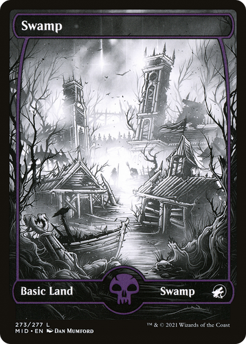 Swamp (MID-273) - Innistrad: Midnight Hunt: (Full Art, Showcase