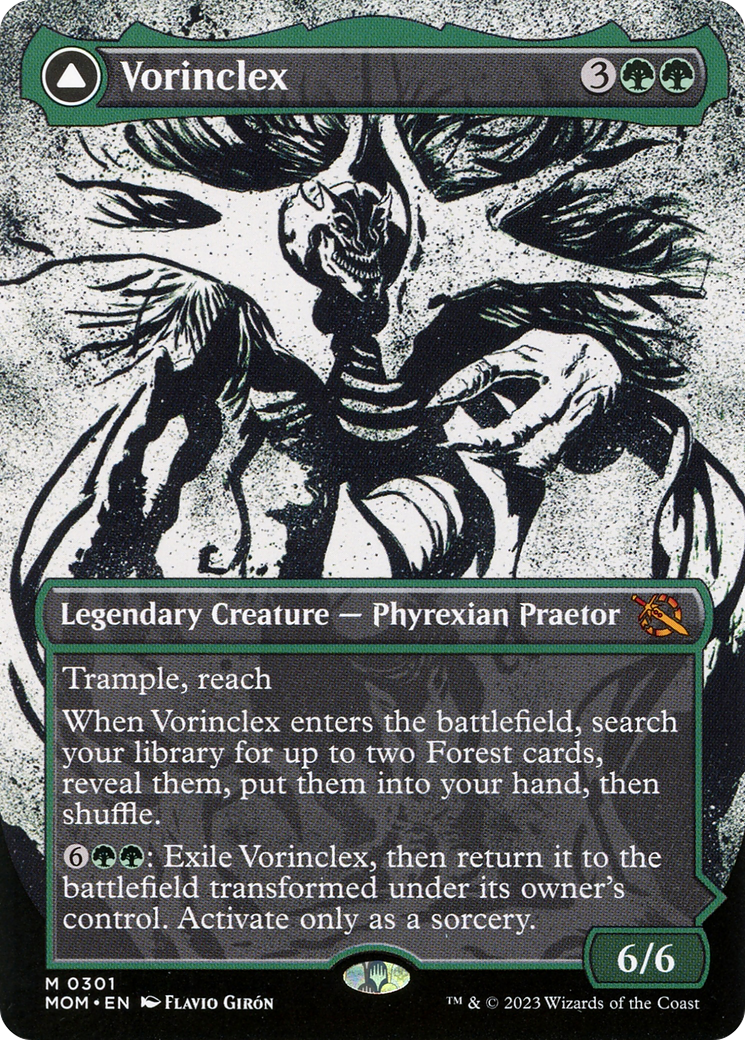 Vorinclex // The Grand Evolution (MOM-301) - March of the Machine: (Showcase) (Borderless) Foil - Game Nerdz Vorinclex // The Grand Evolution (MOM-301) - March of the Machine: (Showcase) (Borderless) Foil - Game Nerdz