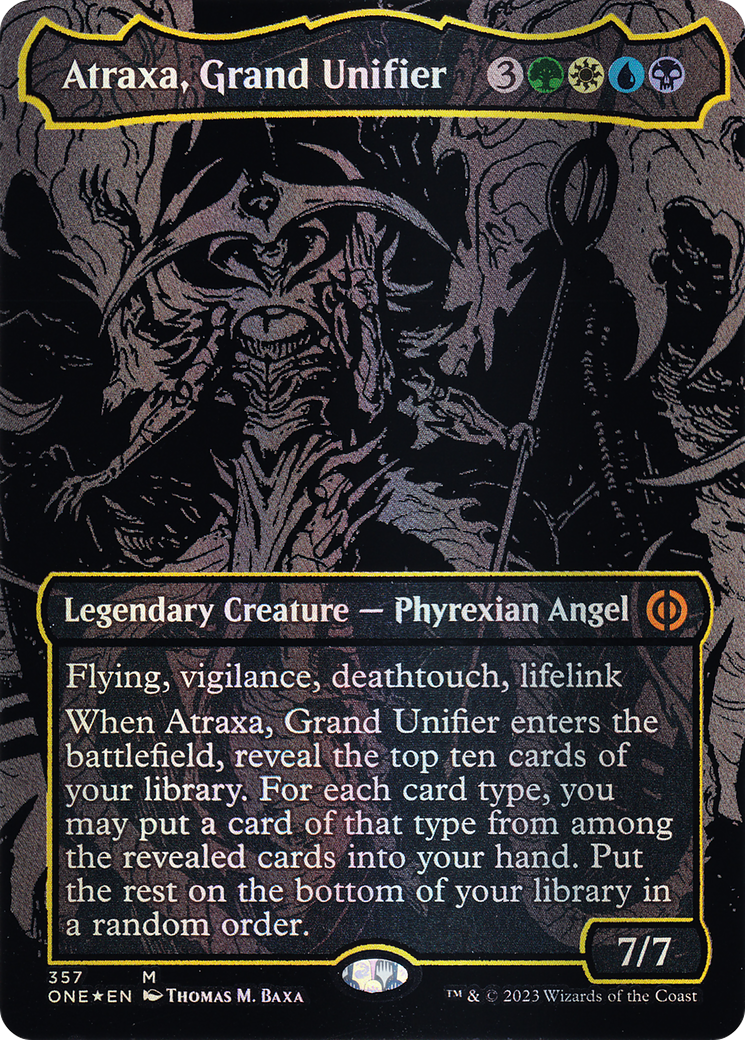 Mountain (ONE-368) - Phyrexia: All Will Be One (Borderless) Foil