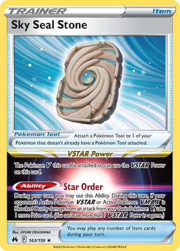 Sky Seal Stone 143/159 - Crown Zenith Holofoil - Game Nerdz