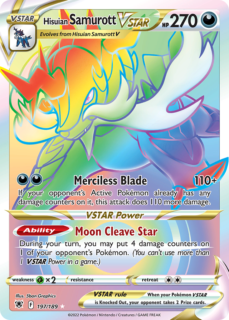 hisuian samurott vstar pokemon card Amazon.com: Hisuian Samurott VSTAR - 102/189