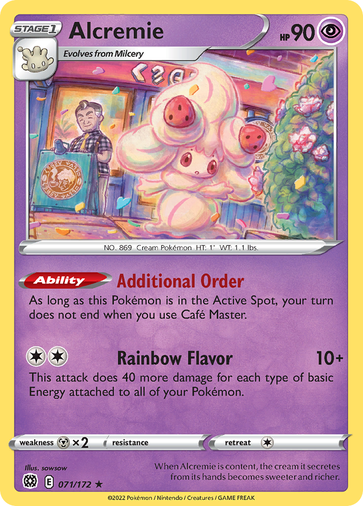 cafe master pokemon card value Alcremie TG08/TG30 Brilliant Stars Trainer Gallery NM Ultra Rare Choose up to 3 of your Benched Pokemon Pokemon Card Brilliant Stars TG25/TG30