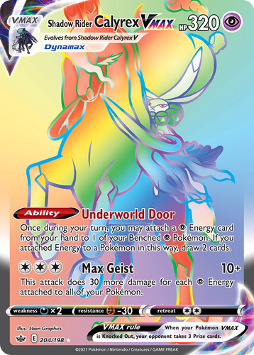Shadow Rider Calyrex VMAX 204/198 - Chilling Reign Holofoil - Game