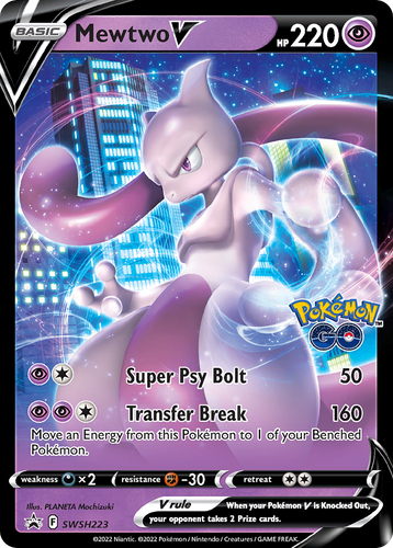  Pokemon - Mewtwo V -SWSH229 - Full Art - Black Star Promo - Pokemon  Go : Toys & Games