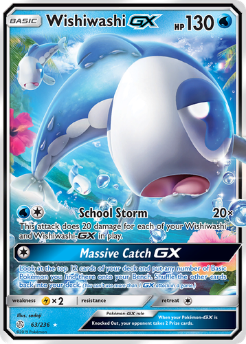 Wishiwashi-GX 63/236 - Cosmic Eclipse Holofoil - Game Nerdz