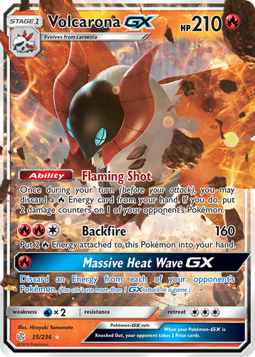Volcarona-GX 35/236 - Cosmic Eclipse Holofoil - Game Nerdz