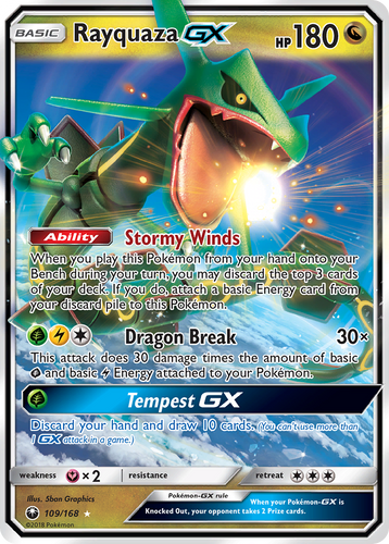 Rayquaza-GX 109/168 - Celestial Storm Holofoil - Game Nerdz
