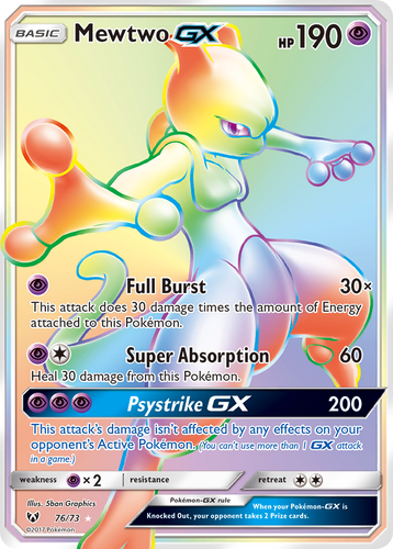 Mewtwo-GX 76/73 - Shining Legends Holofoil - Game Nerdz