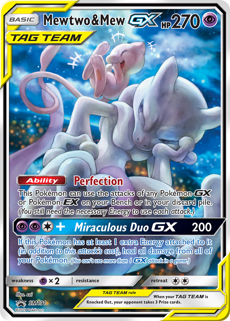 Mewtwo & Mew-GX SM191/248 - SM Black Star Promos Holofoil - Game Nerdz