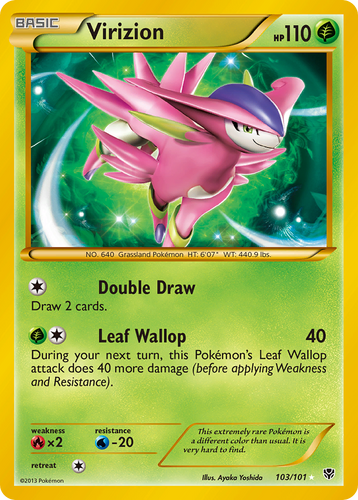 Virizion 103/101 - Plasma Blast Holofoil - Game Nerdz