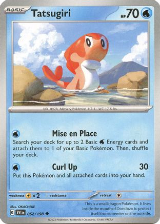 Pokemon Scarlet & Violet Base Set Uncommon Tatsugiri #62