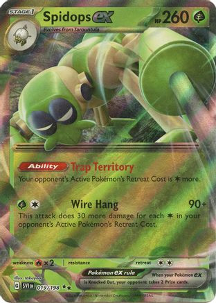 Spidops ex - 019/198 19 - SV01 Scarlet Violet Base Set Holofoil - Game Nerdz Spidops ex - 019/198 19 - SV01 Scarlet Violet Base Set Holofoil - Game Nerdz
