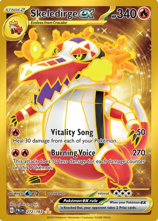 272 193 pokemon card Skeledirge ex - 272/193 272
