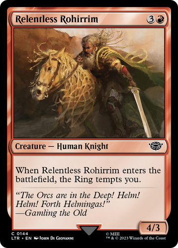 Relentless Rohirrim (LTR-144) - The Lord of the Rings: Tales of  Middle-earth - Game Nerdz