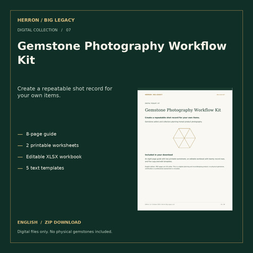 Gemstone Photography Workflow Kit digital toolkit cover