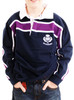 Kids Scotland Thistle Logo Rugby Shirt Purple Stripe Navy Size 5-6 years