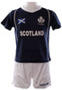 Kids Scotland Sports Kit Navy T-shirt White Shorts - 00-06months