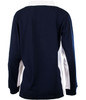 Ladies New Contrast Style Rugby Shirt Long Sleeve In Navy Size Small
