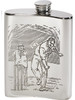 6oz Cricket Scene Kidney Flask*