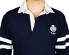 Scottish Rugby Shirt 2 Stripe and Thistle Long Sleeve Navy Scottish Rugby Shirt 2 Stripe and Thistle Long Sleeve Navy
