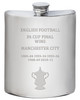 6oz Pewter Hip Flask FA Cup Total Wins Manchester City