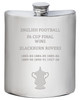 6oz Pewter Hip Flask FA Cup Total Wins Blackburn Rovers