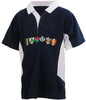 Kids Six Nation Rugby Shirt With Shield Design In Navy Size 6-12 Months