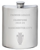 6oz Hip Flask Premier League Champions Manchester City 2023-24