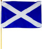 Small Hand Held Flag Saltire 9 x 6 inches Scottish Flag Wooden Stick