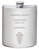 6oz Hip Flask Premier League Champions Arsenal 2001-02