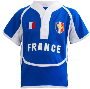 Kids Cool Dry Style Rugby Shirt In France Colours Size 1-2 Years
