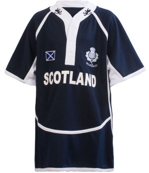 Kids Cool Dry Style Rugby Shirt In Scotland Colours Size 9-10 Years