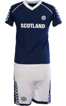 Kids Plain Scotland Football Top In Navy WIth Lion Rampant Logo Size 2-3 Years