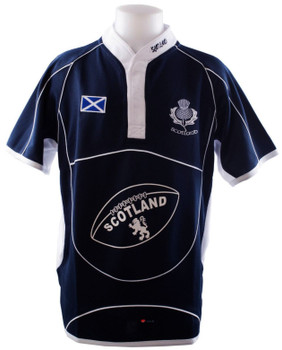 Kids Rugby Shirt Short Sleeve Cool Collar Navy White Collar - MB