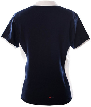 Ladies Scottish Rugby Shirt Short Sleeve Navy White Fashion 12-15