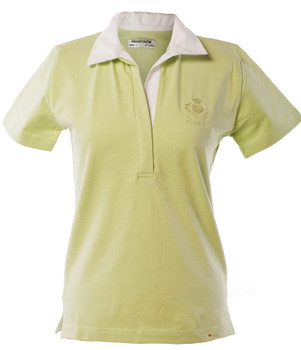 Ladies Stretch Style Rugby Shirt In Pistachio Size Large