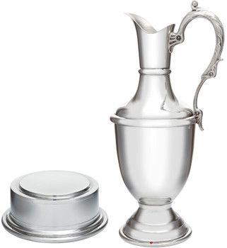Claret Jug Large On Plinth For Presentation Ideal For Engraving Great Pewter Sporting Trophy
