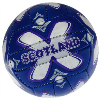 Kids Boys Junior Size Soccer Midi Football Scotland Blue Purple White
