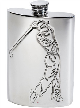 6oz Golf Scene Kidney Flask* 6oz Golf Scene Kidney Flask*