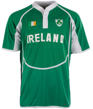 Gents Cooldry Style Rugby Shirt In Ireland Colours Gents Cooldry Style Rugby Shirt In Ireland Colours