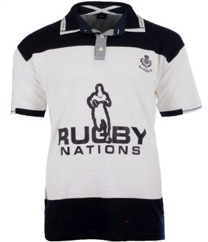 Gents S-S Ssg 2 Rugby Shirt White-Navy Gents S-S Ssg 2 Rugby Shirt White-Navy