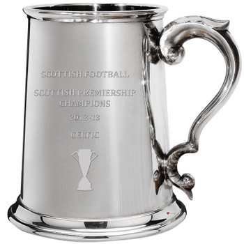 CELTIC F.C. 2012-13 Scottish Premiership Champions 1pt Pewter Tankard CELTIC F.C. 2012-13 Scottish Premiership Champions 1pt Pewter Tankard