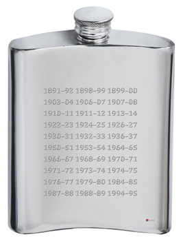 CELTIC F.C. Scottish Cup Total Wins History 6oz Pewter Hip Flask CELTIC F.C. Scottish Cup Total Wins History 6oz Pewter Hip Flask