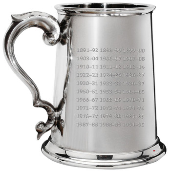 CELTIC F.C. Scottish Cup Total Wins History 1pt Pewter Tankard CELTIC F.C. Scottish Cup Total Wins History 1pt Pewter Tankard