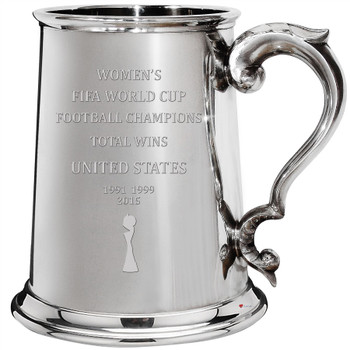 United States Fifa Women's World Cup Champions Total Wins 1pt Tankard Pewter