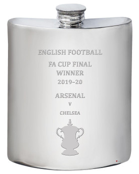6oz Hip Flask FA Cup Winner Arsenal 2019-20