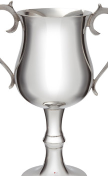 Medium Sports Trophy Georgian Style Pewter on Integral Plinth 200mm Bright Polished Finish Ideal for Engraving Made in the UK
