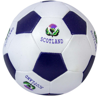 Mini Football Child-Friendly Soft Toy Blue and White with Thistles Design Mini Football Child-Friendly Soft Toy Blue and White with Thistles Design